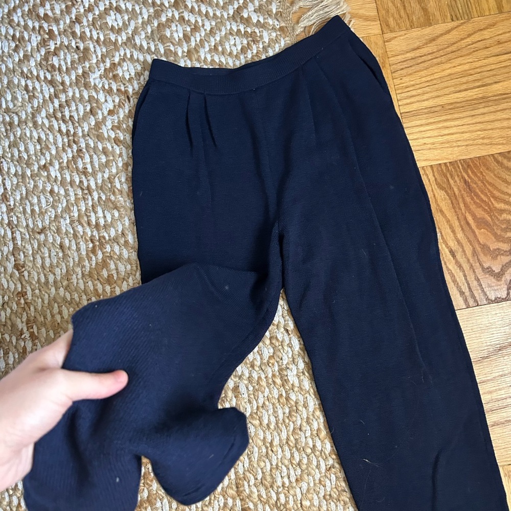 St John Navy Basic Sweater Pants - image 2